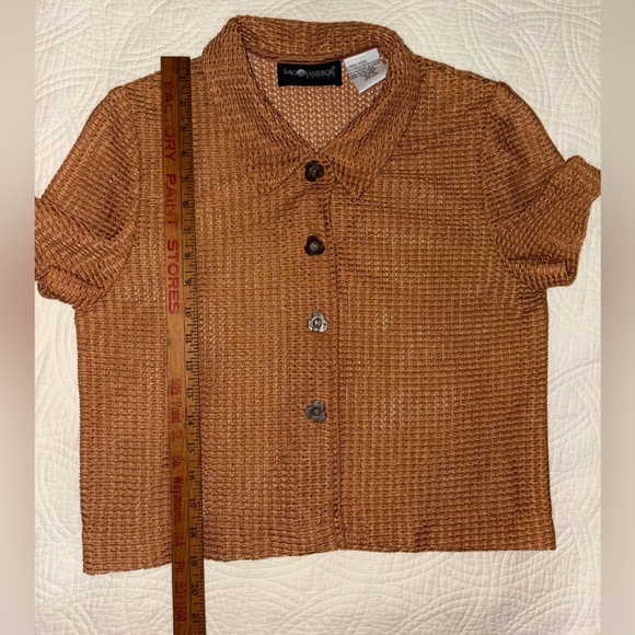 Sag Harbor Brown Knit Top Size 8 petite - Picture 6 of 6